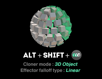 CLONER in 3D object mode