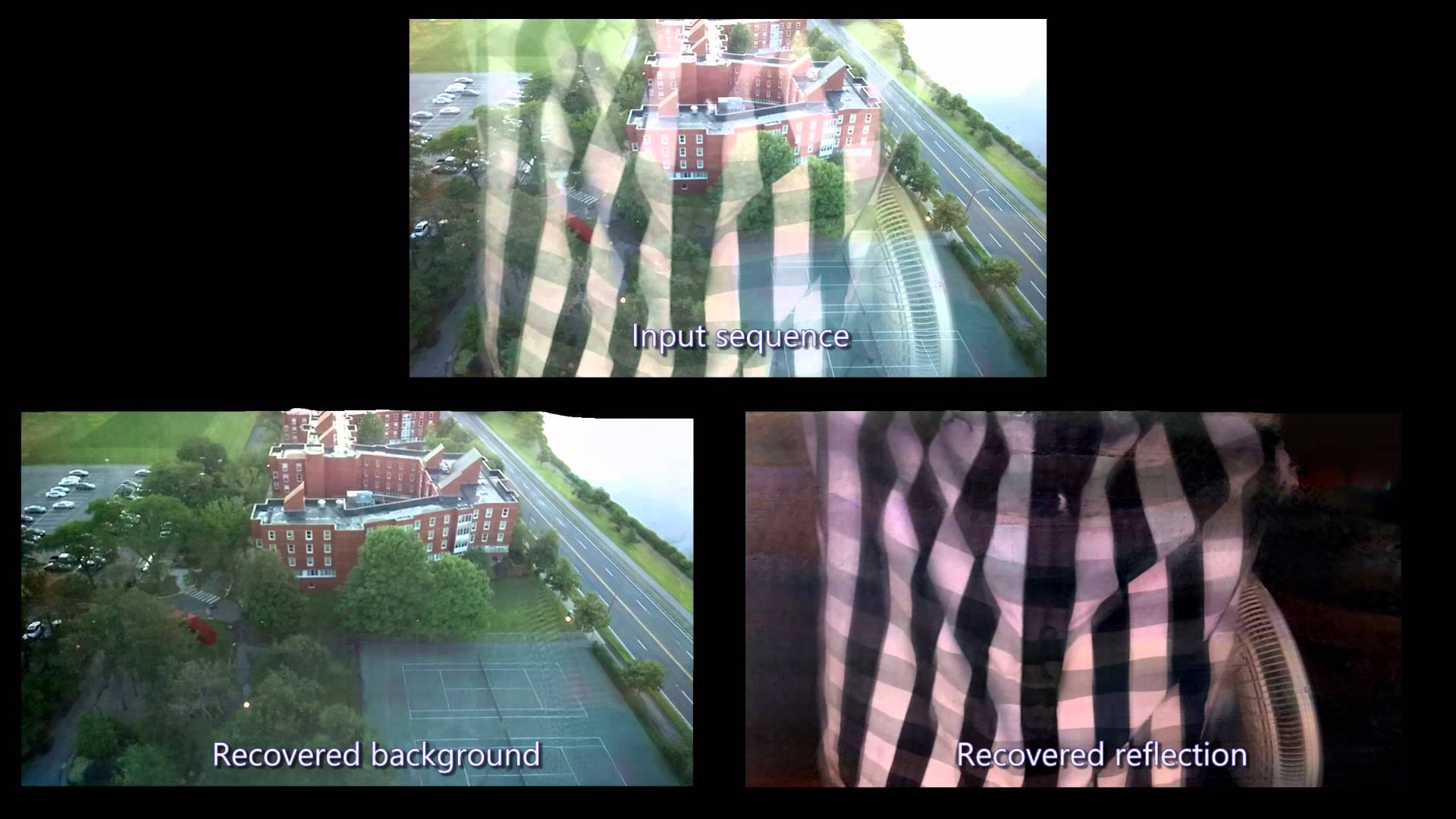 Google algorithm to remove reflections from photos