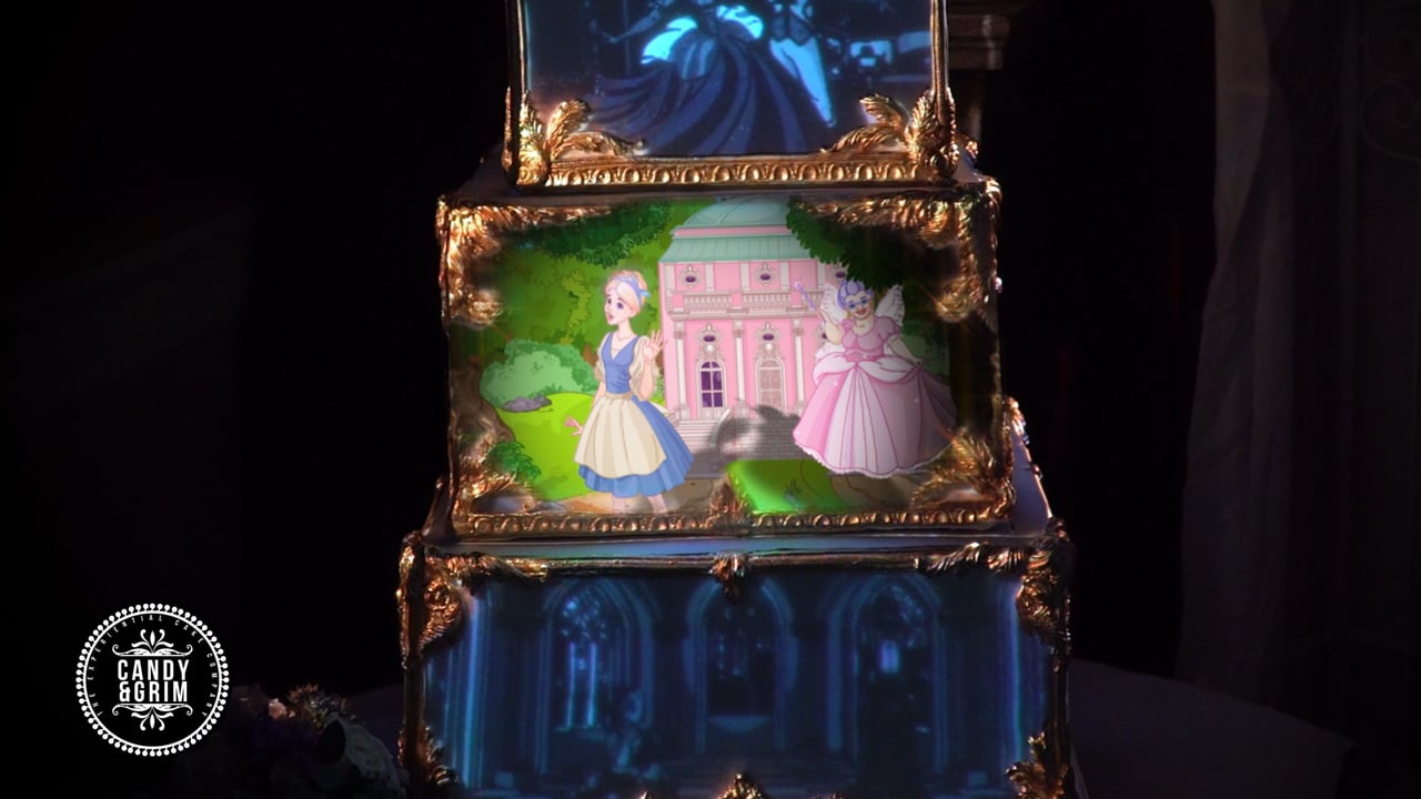 Fairytale 360 Projection Mapped Wedding Cake