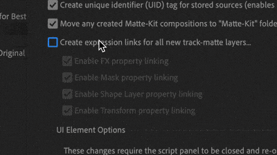 Auto expression linking