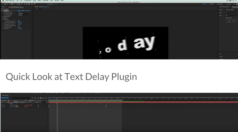 text delay after effects free download