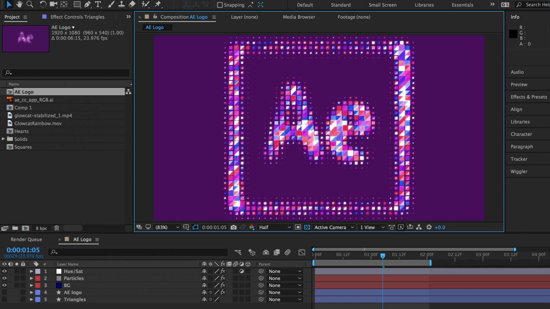 adobe after effects make logo pop up