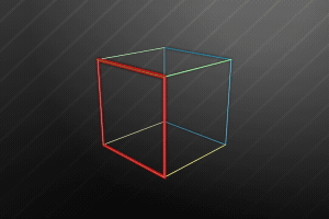 Box 3D with wireframe