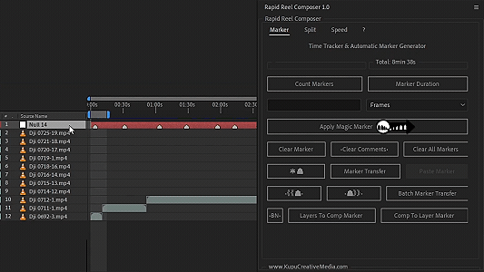 Comp To Layers Marker Button