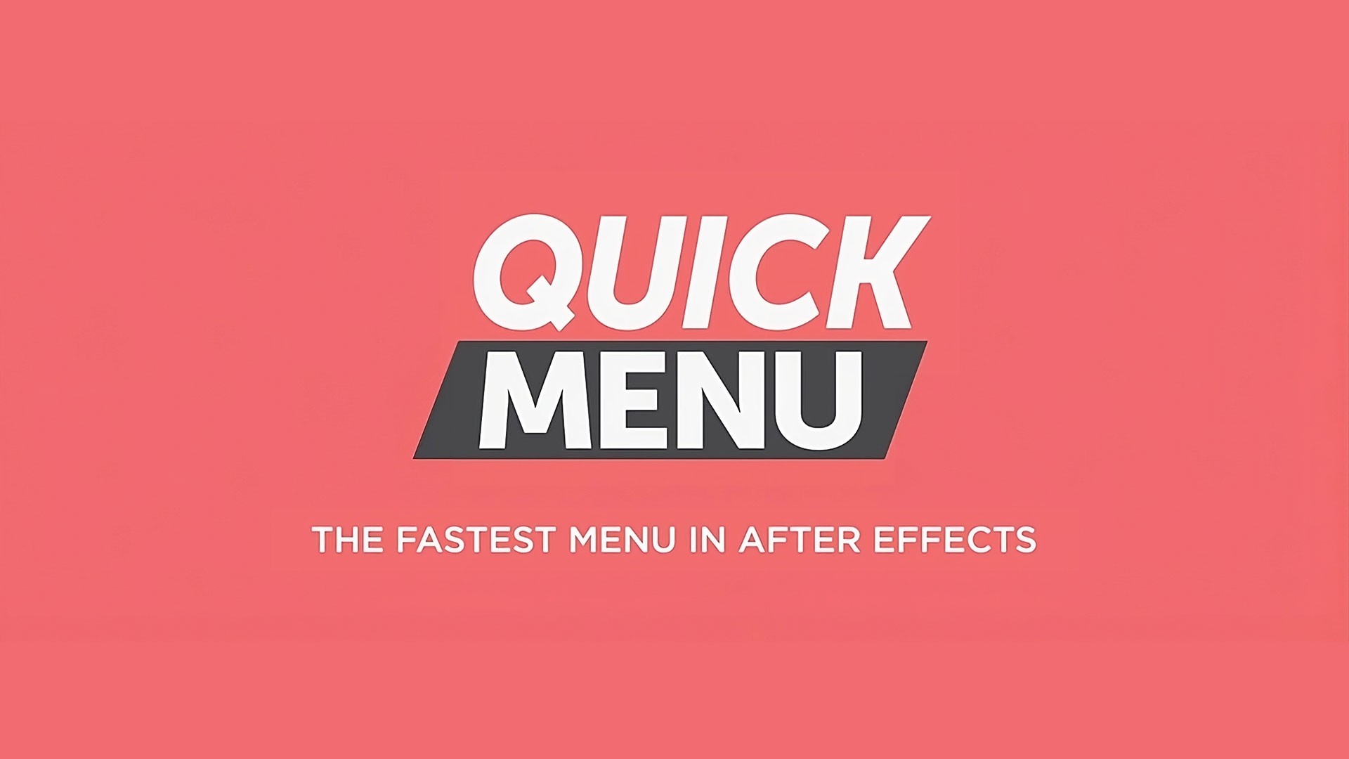 Quick Menu 3 aescripts com