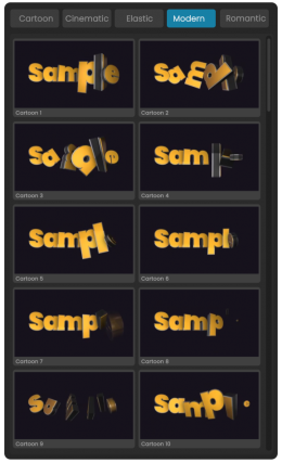 3D Letters Animator UI
