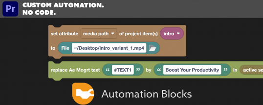 Automation Blocks for Premiere Pro
