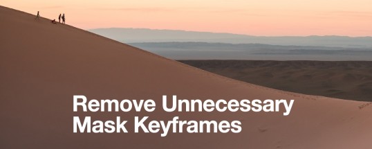 Remove Unnecessary Mask Keyframes