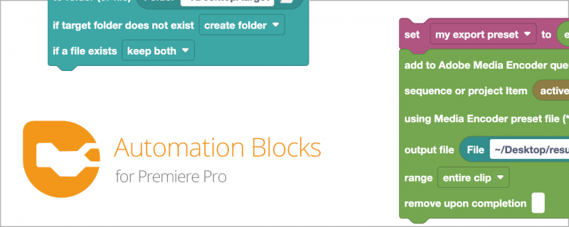 Automation Blocks for Premiere Pro - aescripts + aeplugins