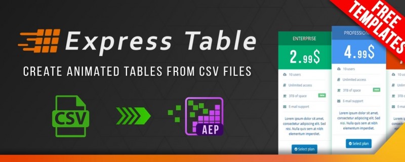 Express Table - aescripts + aeplugins - aescripts.com