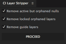 CI Layer Stripper splash User Interface