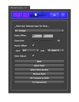 Paint Out Script User Interface