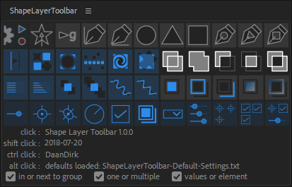 Shape Layer Toolbar - play