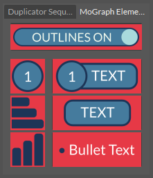 Basic Mograph Elements tab of the plugin