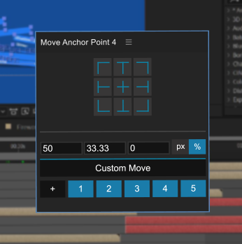 The Move Anchor Point interface showing the custom move section