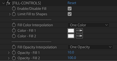 Fill Controls