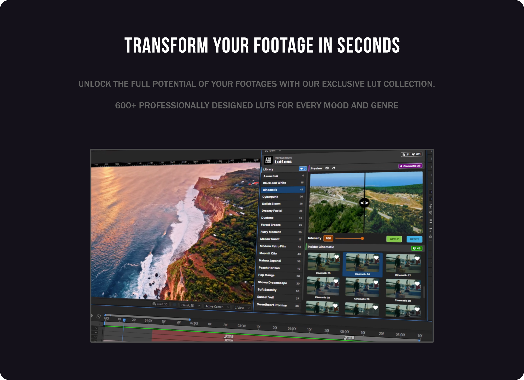 lutlens transform your footage in seconds