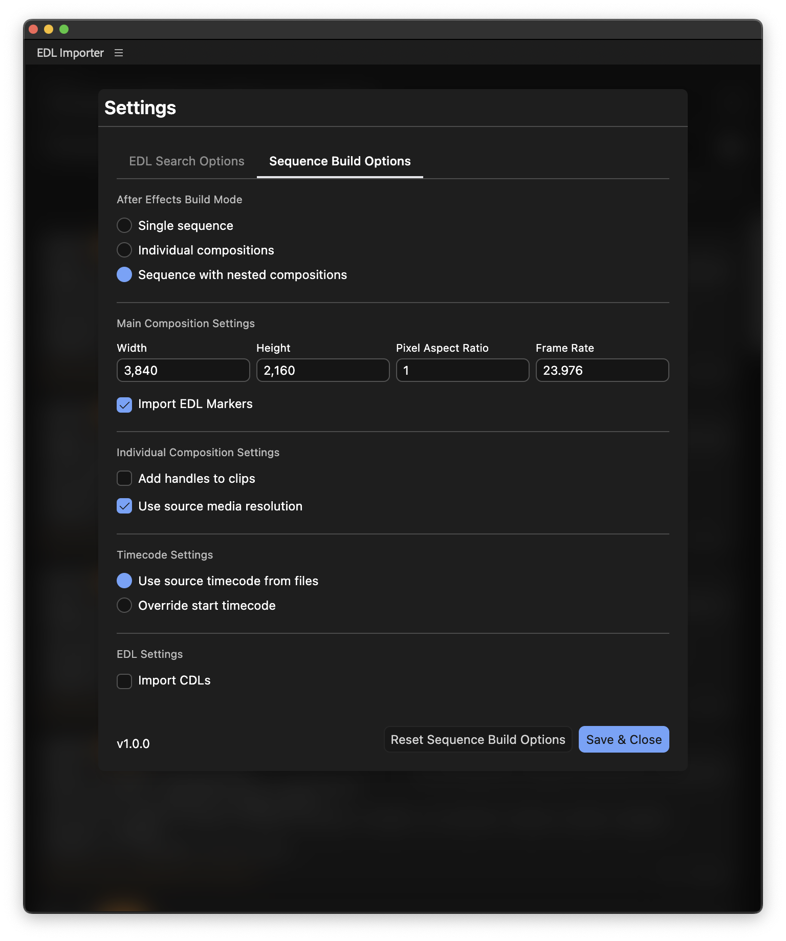 SettingsBuild