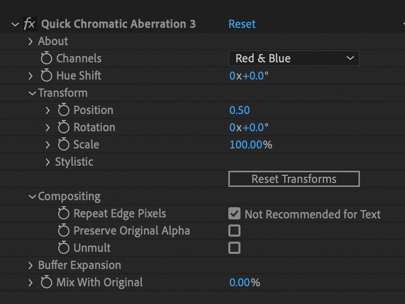 QCA3 plugin UI inside After Effects