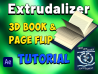 AFTER EFFECTS TUTORIAL - 3D Book & Page Flip with Extrudalizer!