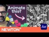 Create a dynamic typography animation using Newton4 + Plotter and more for Adobe After Effects !!