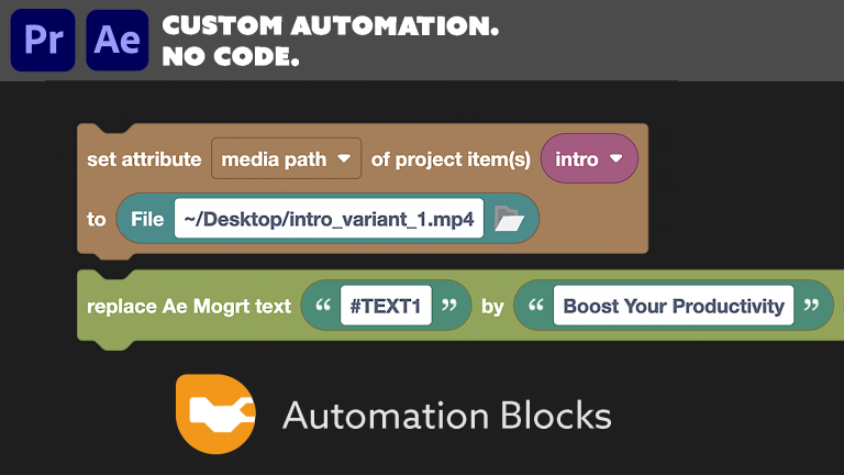 Automation Blocks for Premiere Pro