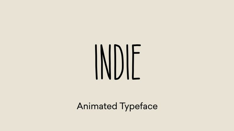 Indie V2 - Animated Typeface