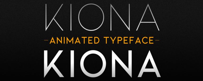 Kiona Animated Typeface