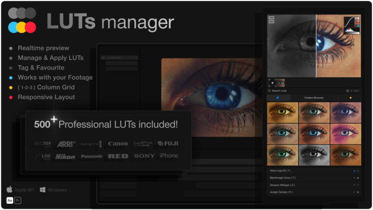 LUTs Manager : Real-Time Bulk LUT Previewer and Organizer