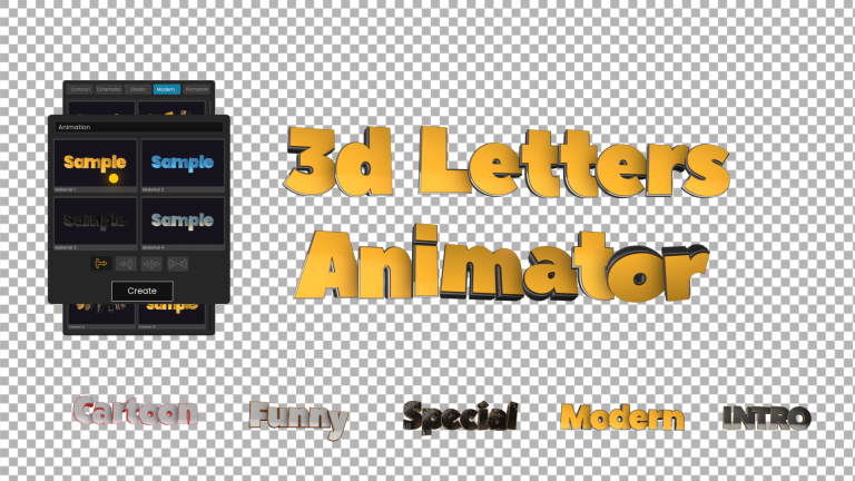 3D Letters Animator
