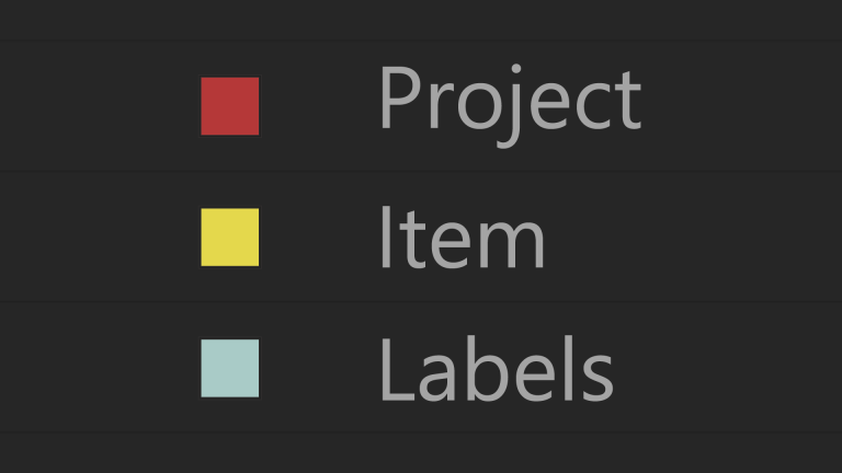 Project Item Labels