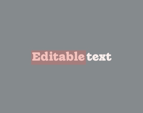 The words 'Editable Text' highlighted to show how a user might edit a text layer in After Effects.