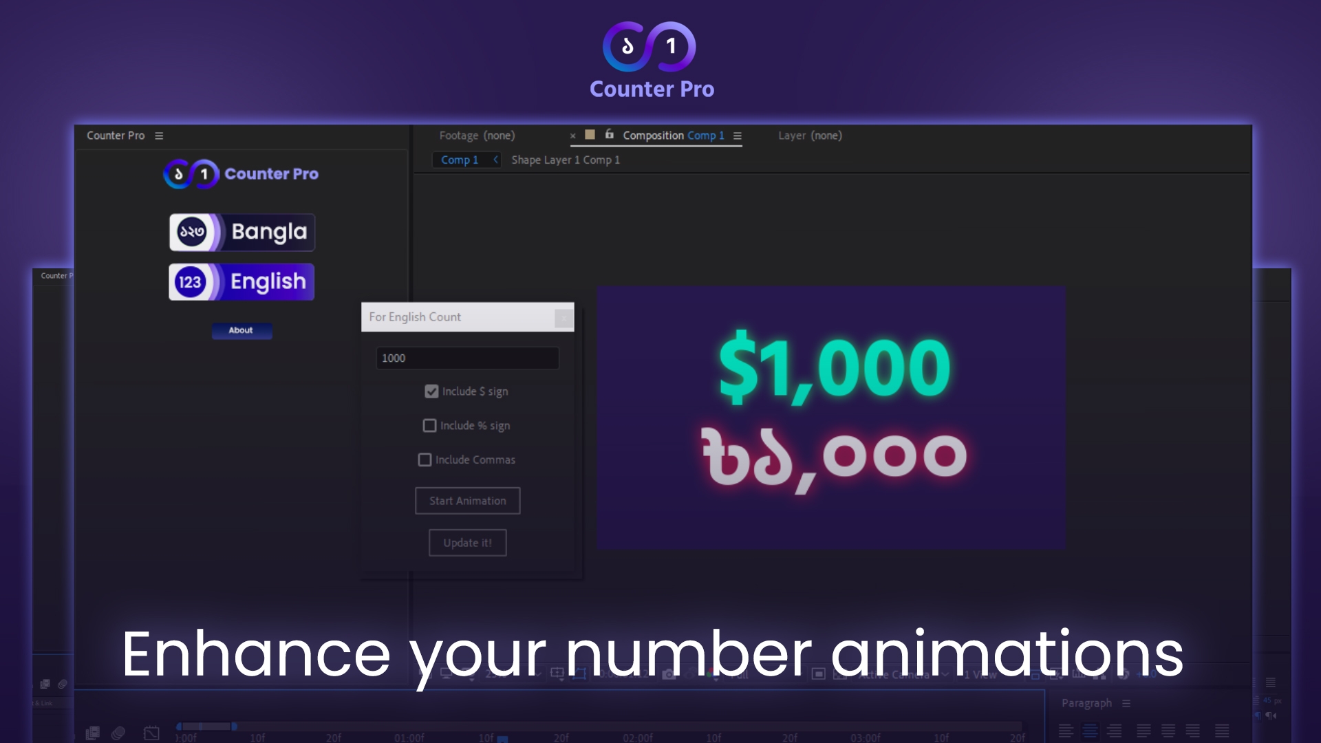 Enhance your number animations