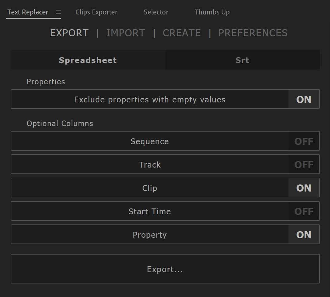 Export Spreadsheet Tab Image