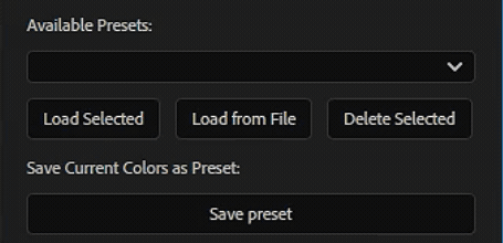 Save preset