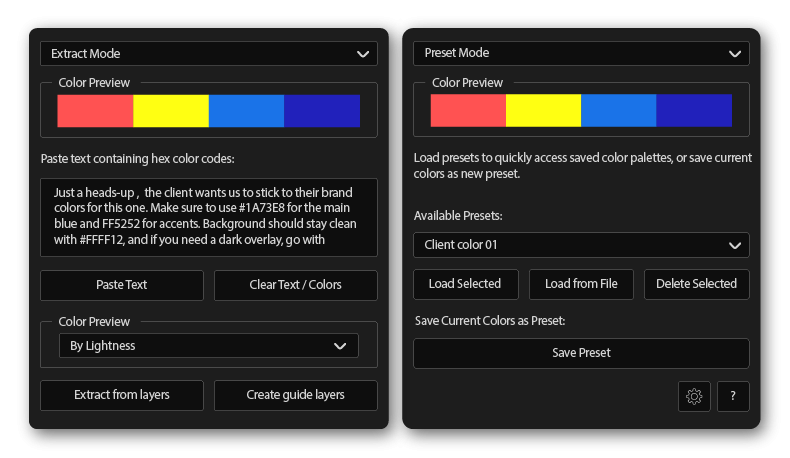 Text to colors