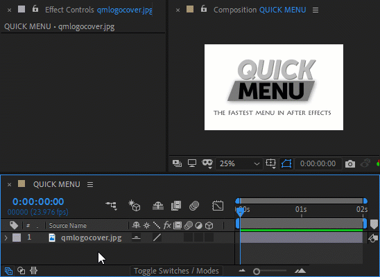 quick menu after effects free download