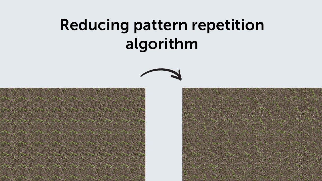 Reducing pattern repetition algorithm