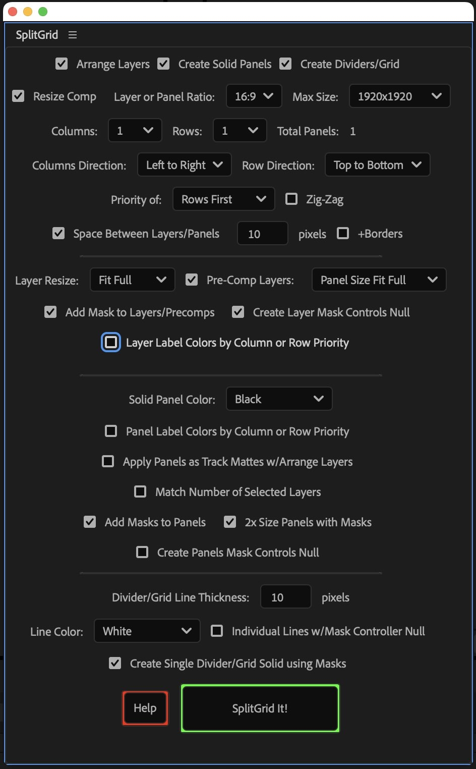 SplitGrid UI complete