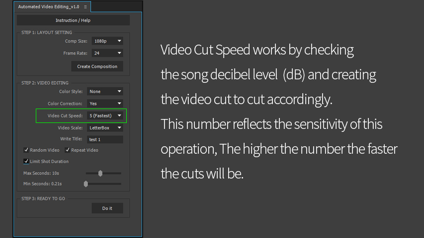 Video Cut Speed