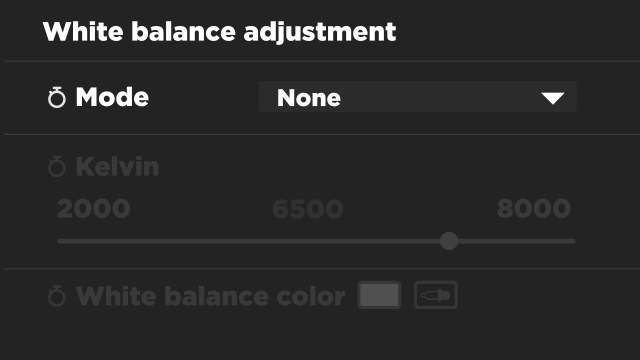 White balance modes