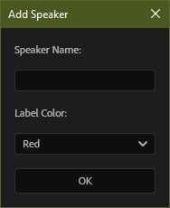Speaker edit UI