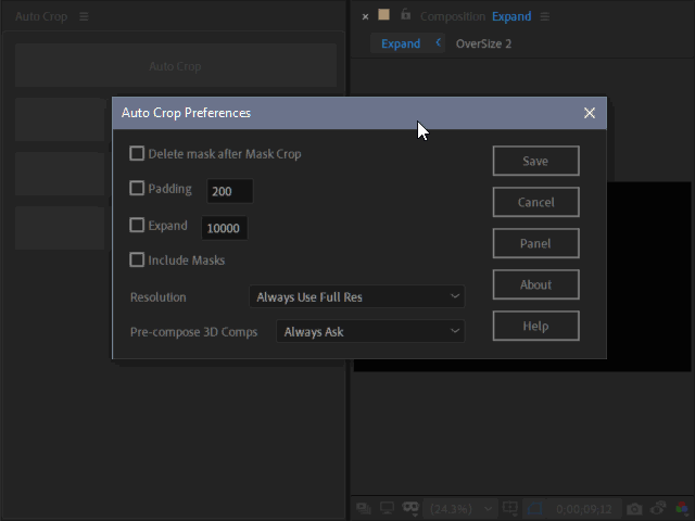Screen capture how the Script UI panel can be customized