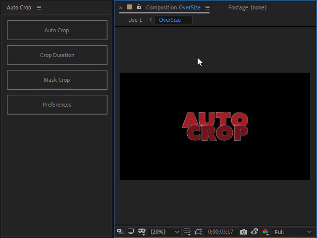 اضافة ملحق جديد لادوبي افترافكت مفعلة تلقائياً Plugin Auto Crop 3.1.3 for Adobe After Effects Activated