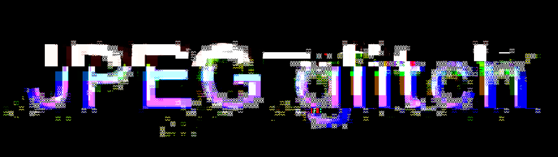 Examples of graphic artifacts produced by glitching compressed digital