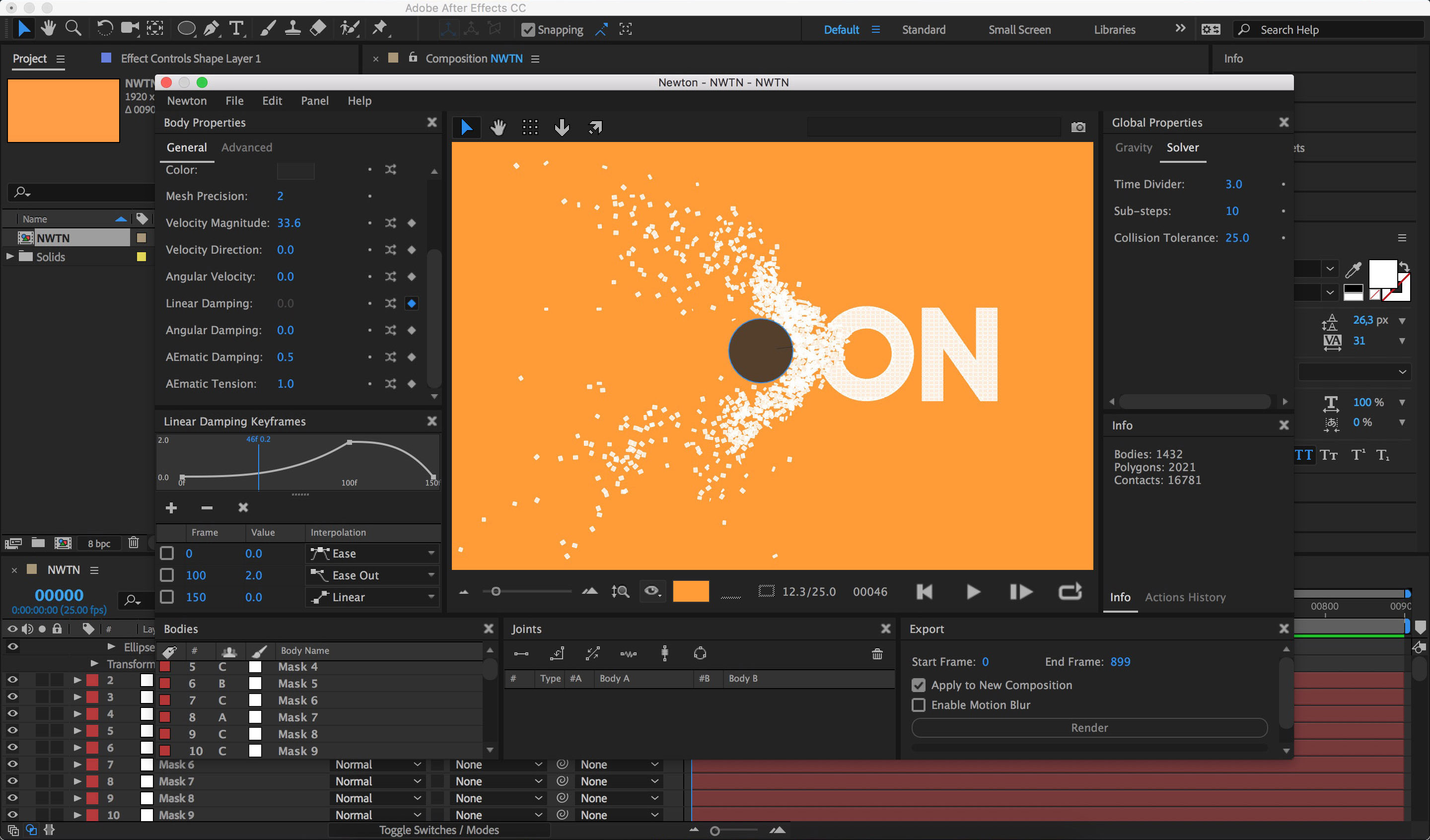 Как установить newton 3 after effects